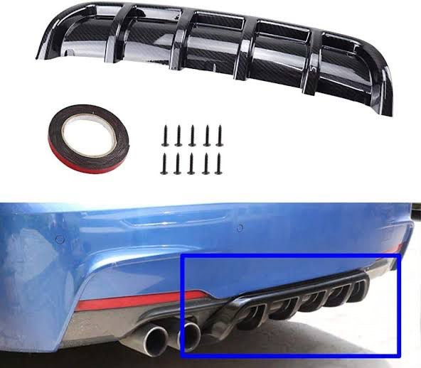 Universal  Black Rear Bumper Diffuser