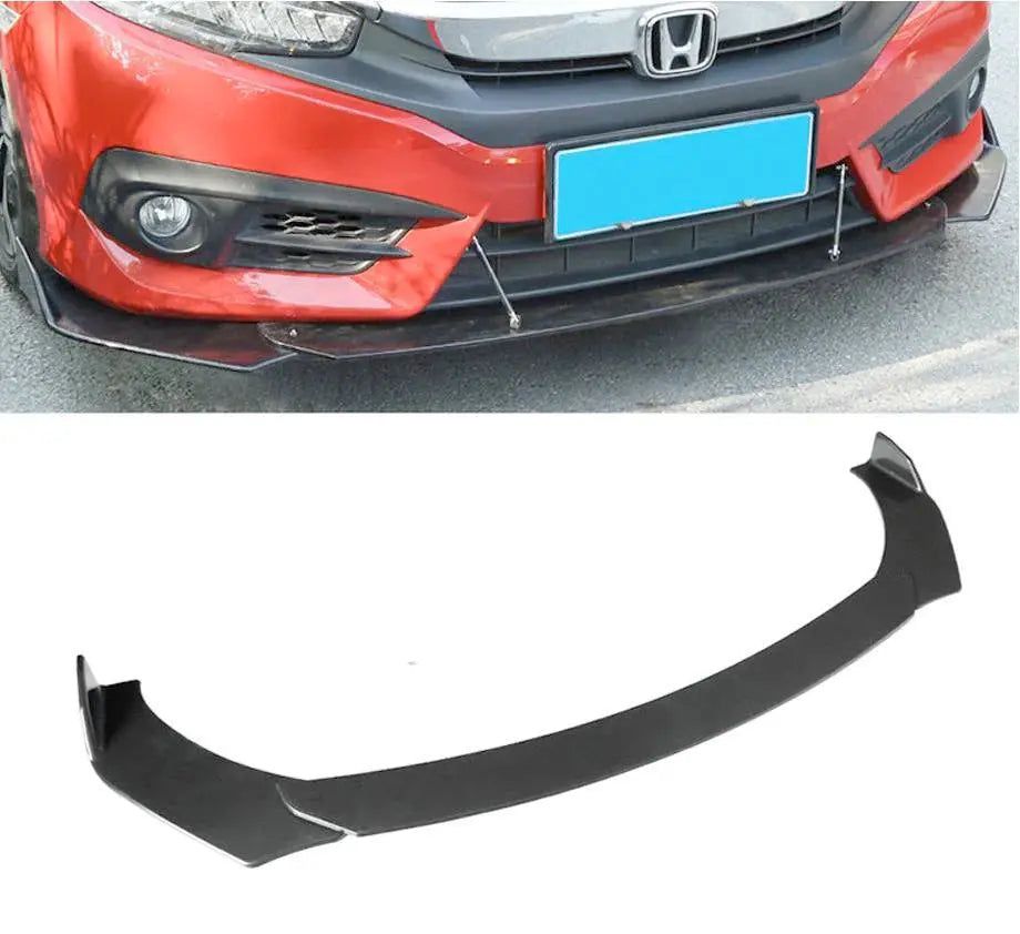 Universal Gloss Black 3-Piece Front Spoiler - Type B